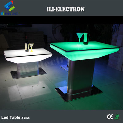 Outdoor&amp; Indoor Mengubah Warna Plastik Square LED Meja Makan