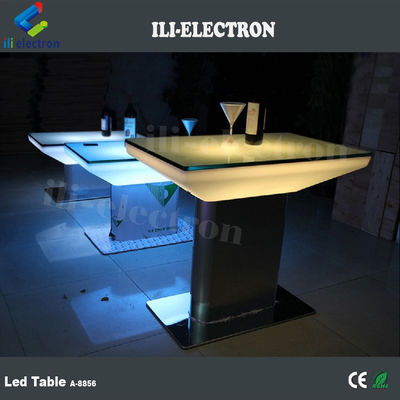 Outdoor&amp; Indoor Mengubah Warna Plastik Square LED Meja Makan