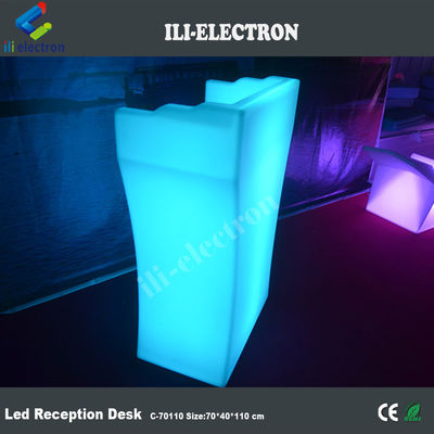 Meja penerimaan acara luar ruangan plastik led portabel