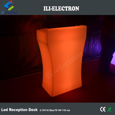 Meja penerimaan acara luar ruangan plastik led portabel