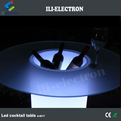 Meja es ember led kaca plastik pesta glazing finishing atas