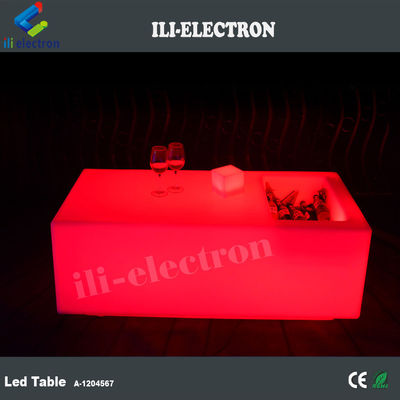 Baterai KTV Klub Malam Bar Furnitur Terang Plastik LED Tabel Pub
