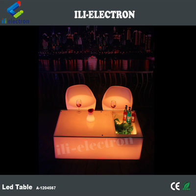 Baterai KTV Klub Malam Bar Furnitur Terang Plastik LED Tabel Pub