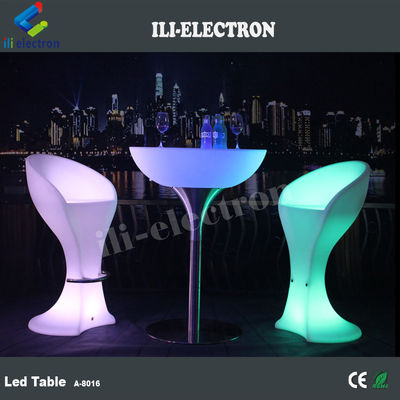 Meja Koktail Led Tinggi Meja logam dengan kursi untuk acara