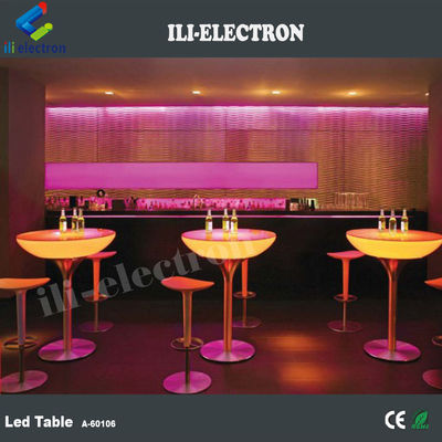 Hot sale pabrik penawaran langsung berputar cetakan plastik LED meja bar dengan stainless steel