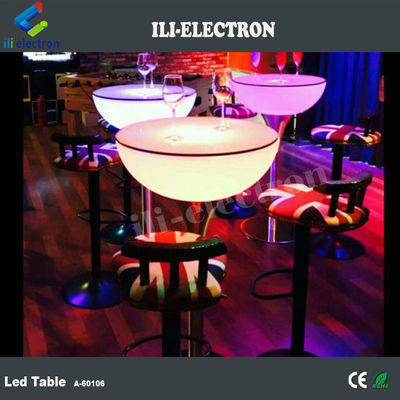 Hot sale pabrik penawaran langsung berputar cetakan plastik LED meja bar dengan stainless steel
