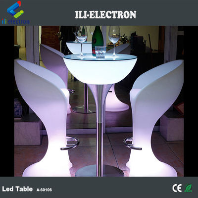Hot sale pabrik penawaran langsung berputar cetakan plastik LED meja bar dengan stainless steel