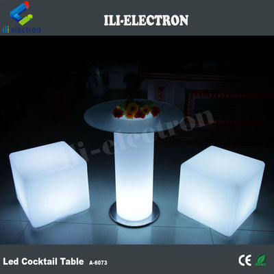 Led meja bar kaca pesta meja koktail
