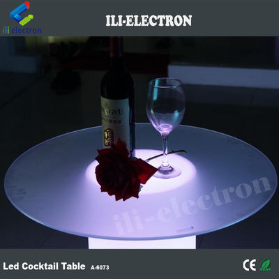 Led meja bar kaca pesta meja koktail