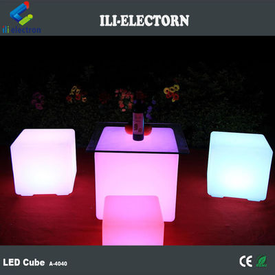 Meja teras led plastik yang berubah warna