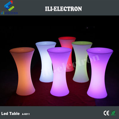 meja koktail led plastik komersial digunakan