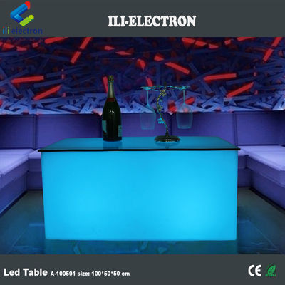 PE Plastik LED persegi panjang kubus lampu Bar Meja Berubah Warna Dengan Remote Control Untuk Klub