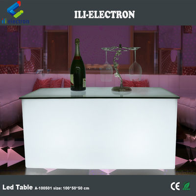 PE Plastik LED persegi panjang kubus lampu Bar Meja Berubah Warna Dengan Remote Control Untuk Klub