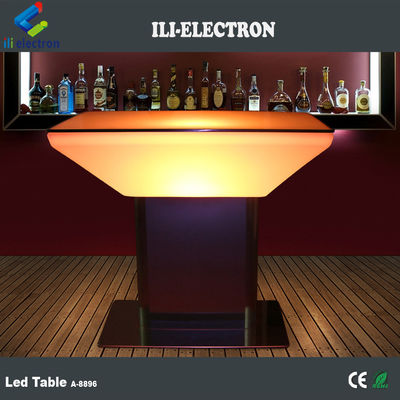Komersial Square Glowing Bar Table RGB Remote Control Dengan Sertifikasi CE