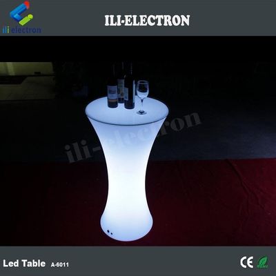 Plastik Bar Furniture Led Cocktail Table 50000 jam Baterai hidup