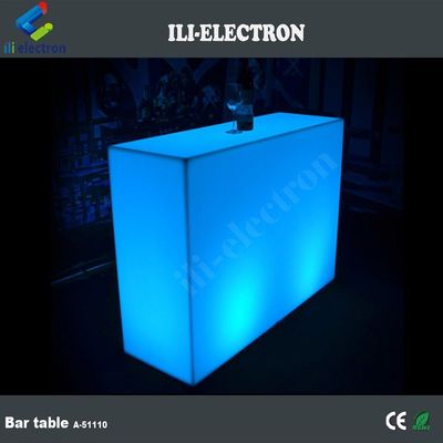 Commercial Luminous LED Bar Counter, Bentuk persegi panjang LED Glow Table Waterproof