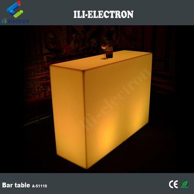 Commercial Luminous LED Bar Counter, Bentuk persegi panjang LED Glow Table Waterproof