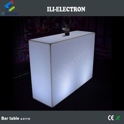 Commercial Luminous LED Bar Counter, Bentuk persegi panjang LED Glow Table Waterproof