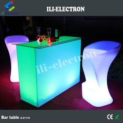 Commercial Luminous LED Bar Counter, Bentuk persegi panjang LED Glow Table Waterproof