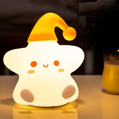 Hadiah kreatif bintang silikon pat lampu kamar tidur bedside dipimpin kecil malam lampu lucu ulang tahun anak-anak hadiah