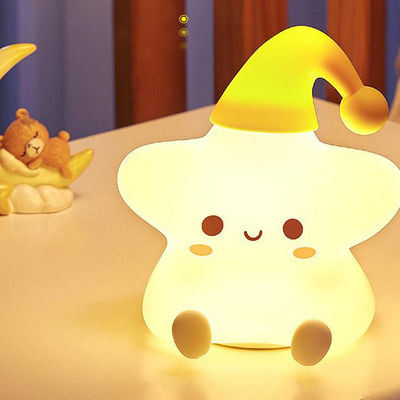 Hadiah kreatif bintang silikon pat lampu kamar tidur bedside dipimpin kecil malam lampu lucu ulang tahun anak-anak hadiah