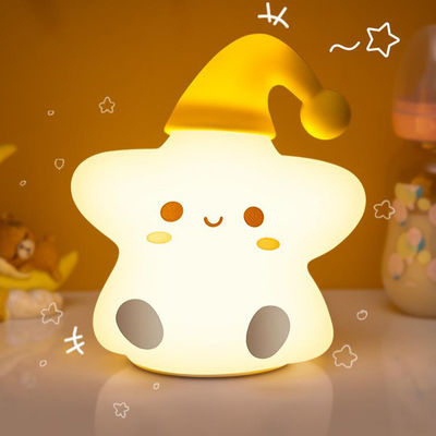 Hadiah kreatif bintang silikon pat lampu kamar tidur bedside dipimpin kecil malam lampu lucu ulang tahun anak-anak hadiah
