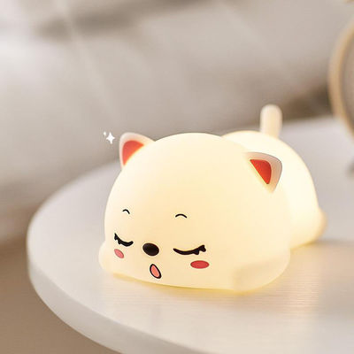 Lampu tidur silikon lucu Lampu malam kucing silikon untuk anak-anak