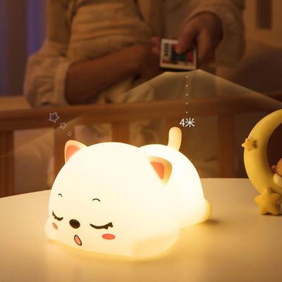 Lampu tidur silikon lucu Lampu malam kucing silikon untuk anak-anak