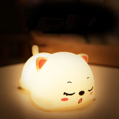 Lampu tidur silikon lucu Lampu malam kucing silikon untuk anak-anak