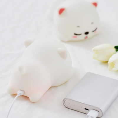 Lampu tidur silikon lucu Lampu malam kucing silikon untuk anak-anak