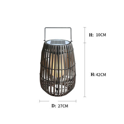 Lampu Taman Rattan Surya yang Disesuaikan