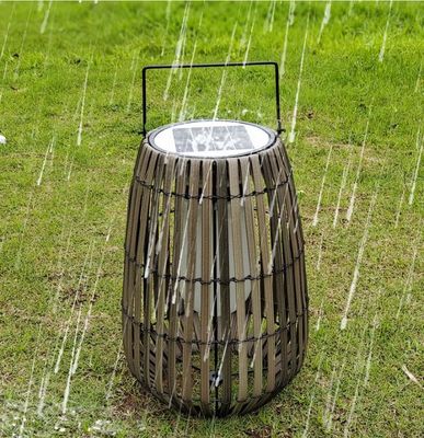 Lampu Surya Taman Rattan Portable IP65 tahan air untuk ruangan