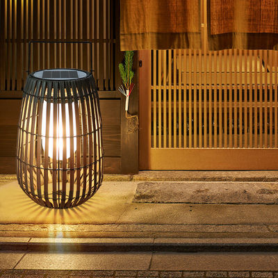 Lampu Surya Taman Rattan Portable IP65 tahan air untuk ruangan