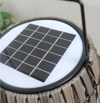Lampu Surya Taman Rattan Portable IP65 tahan air untuk ruangan