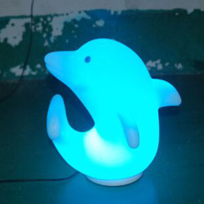 plastik Dolphin Lampu LED 3500K Putih Panas dengan baterai lithium isi ulang