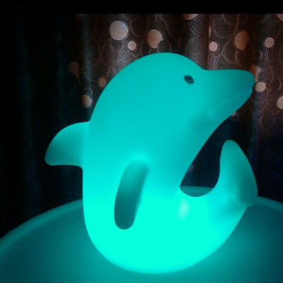 plastik Dolphin Lampu LED 3500K Putih Panas dengan baterai lithium isi ulang