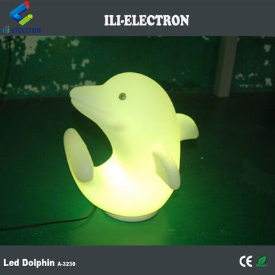 plastik Dolphin Lampu LED 3500K Putih Panas dengan baterai lithium isi ulang