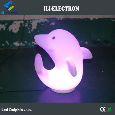 plastik Dolphin Lampu LED 3500K Putih Panas dengan baterai lithium isi ulang