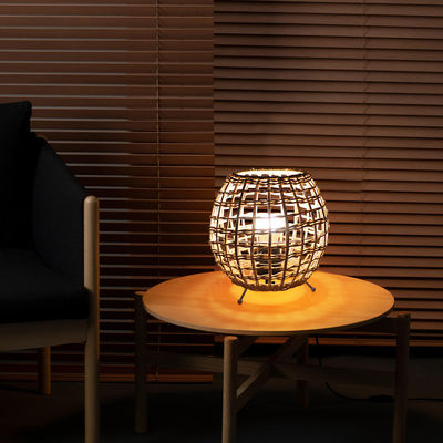 kecil Lampu meja bola rattan kreatif Rattan seni rattan tenunan kamar tidur lampu meja dekoratif