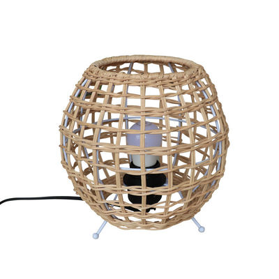 kecil Lampu meja bola rattan kreatif Rattan seni rattan tenunan kamar tidur lampu meja dekoratif