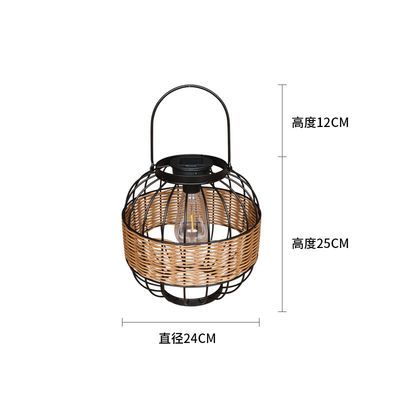 Lampu Rattan Luar Ruangan Waterproof Untuk Balkon Taman Taman