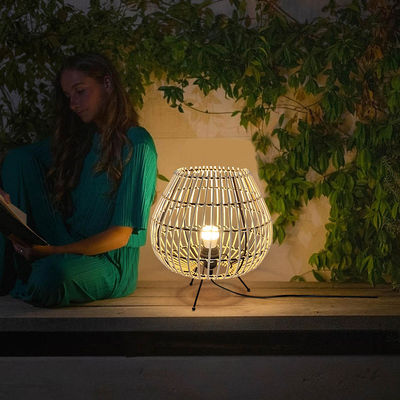 Lampu Rattan Gaya Cina Modern Untuk Kamar Tidur Kamar Teh Di Sebelah Ranjang