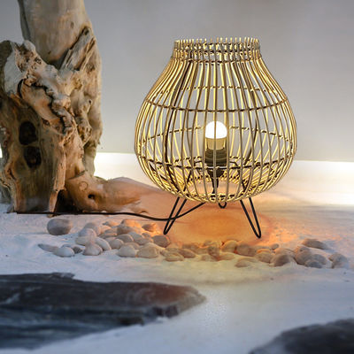 Lampu Rattan Gaya Cina Modern Untuk Kamar Tidur Kamar Teh Di Sebelah Ranjang