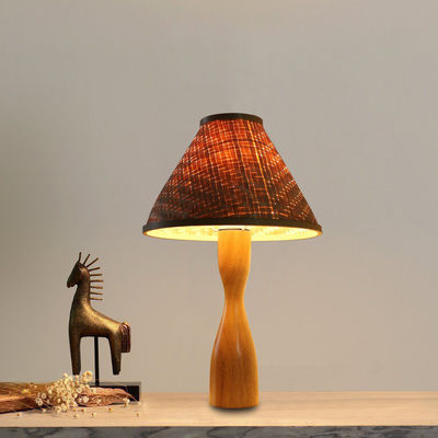 Lampu meja bambu alami modern dan penutup lampu untuk dekorasi rumah