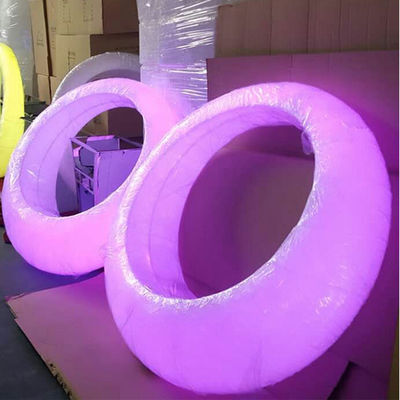Dekorasi Acara Bercahaya Plastik Led Patio Swing Light Furnitur Luar Ruangan