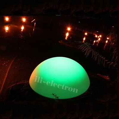 Plastik LED Mengubah Warna Lampu Bola Waterproof Bentuk Setengah Bola Untuk Dekorasi Taman
