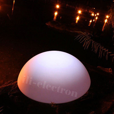 Plastik LED Mengubah Warna Lampu Bola Waterproof Bentuk Setengah Bola Untuk Dekorasi Taman