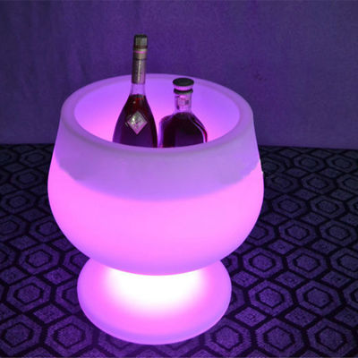 Wine Plastic LED Ice Bucket Flashing Rechargeable Untuk Luar Ruang