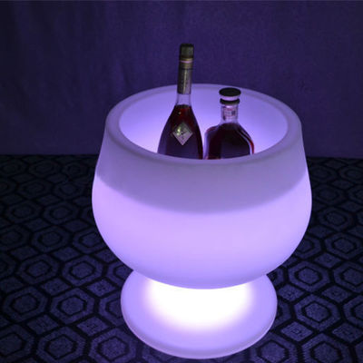 Wine Plastic LED Ice Bucket Flashing Rechargeable Untuk Luar Ruang