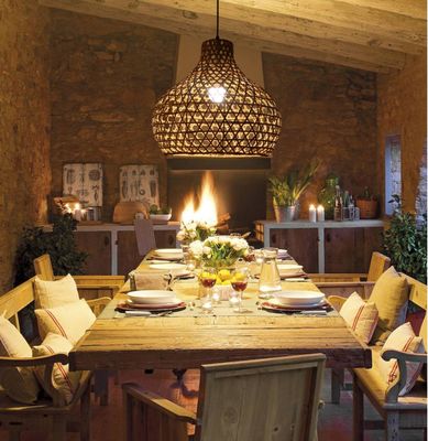 Wabi-Sabi Rattan Chandelier Art Lamps Hand Woven Rattan Latern Untuk Taman